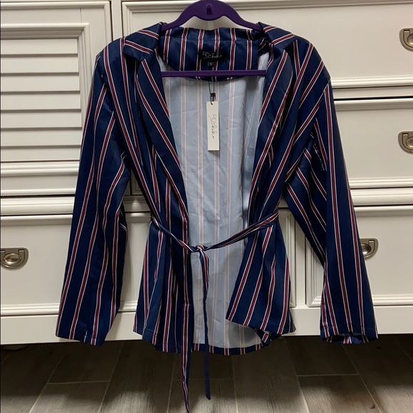 RD + KoKo Pin Stripe Two Piece Pant Suit Set - Picture 6 of 6